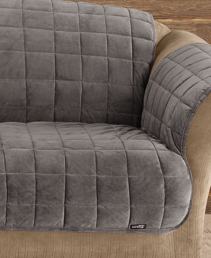 Sure Fit Deluxe Comfort Sofa Throw, Dark Grey
