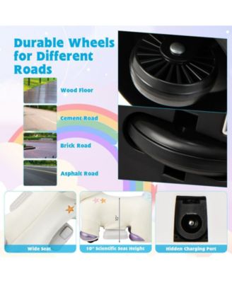 6V Electric Animal Ride-On Toy with Music and Handlebars