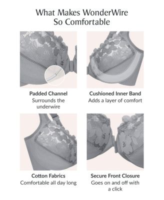 Plus Size Front-Closure Cotton Wonder Underwire Bra #1241