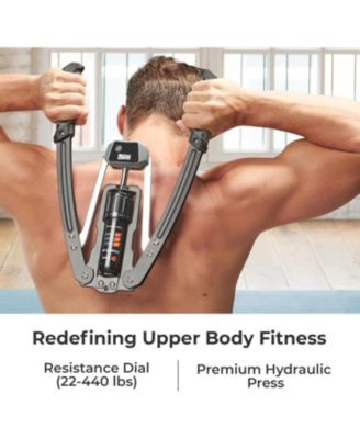 Adjustable Hydraulic Power Twister - Arm & Chest Exerciser (22-440lbs) for Strength Training