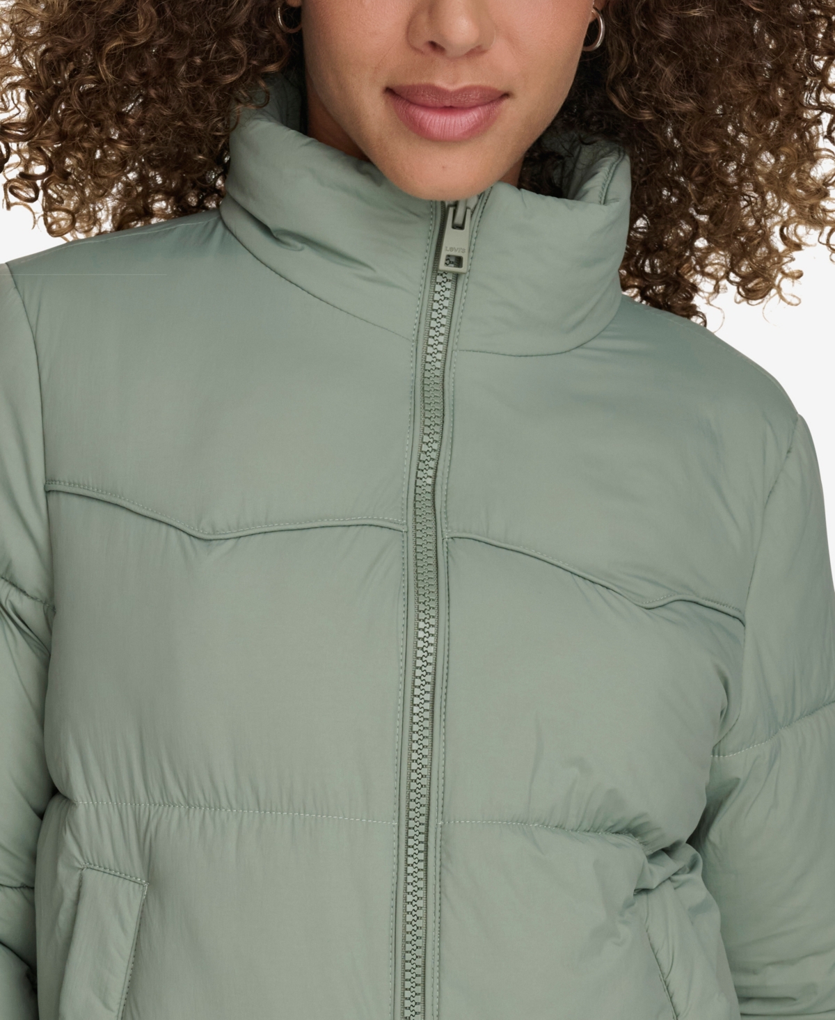 Levi's Women's Western Puffer Jacket In Lily Pad