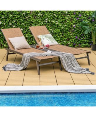 2-Person Patio Chaise Lounge with Middle Panel