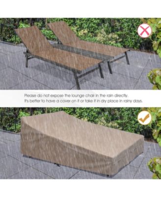 2-Person Patio Chaise Lounge with Middle Panel