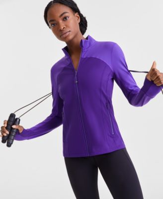 ID Ideology - Plus Size Soft-Flex Collared Front-Zip Jacket