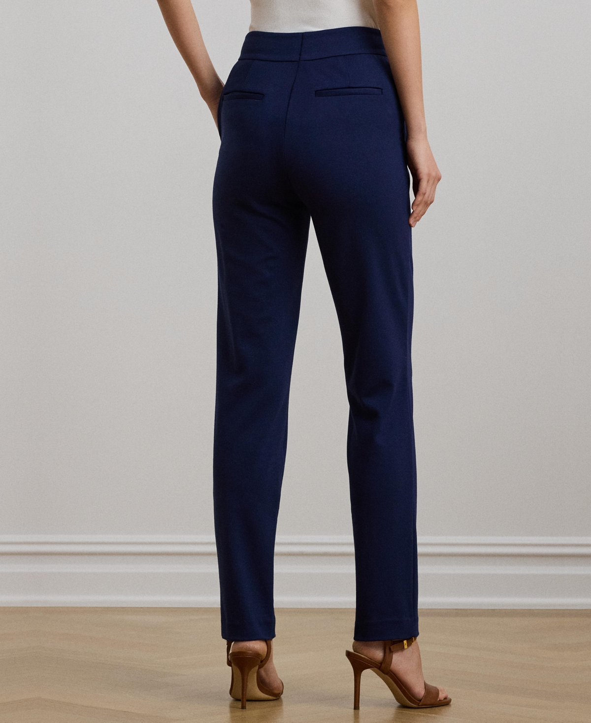 RALPH LAUREN WOMEN'S PONTE ANKLE PANTS, REGULAR & PETITE 