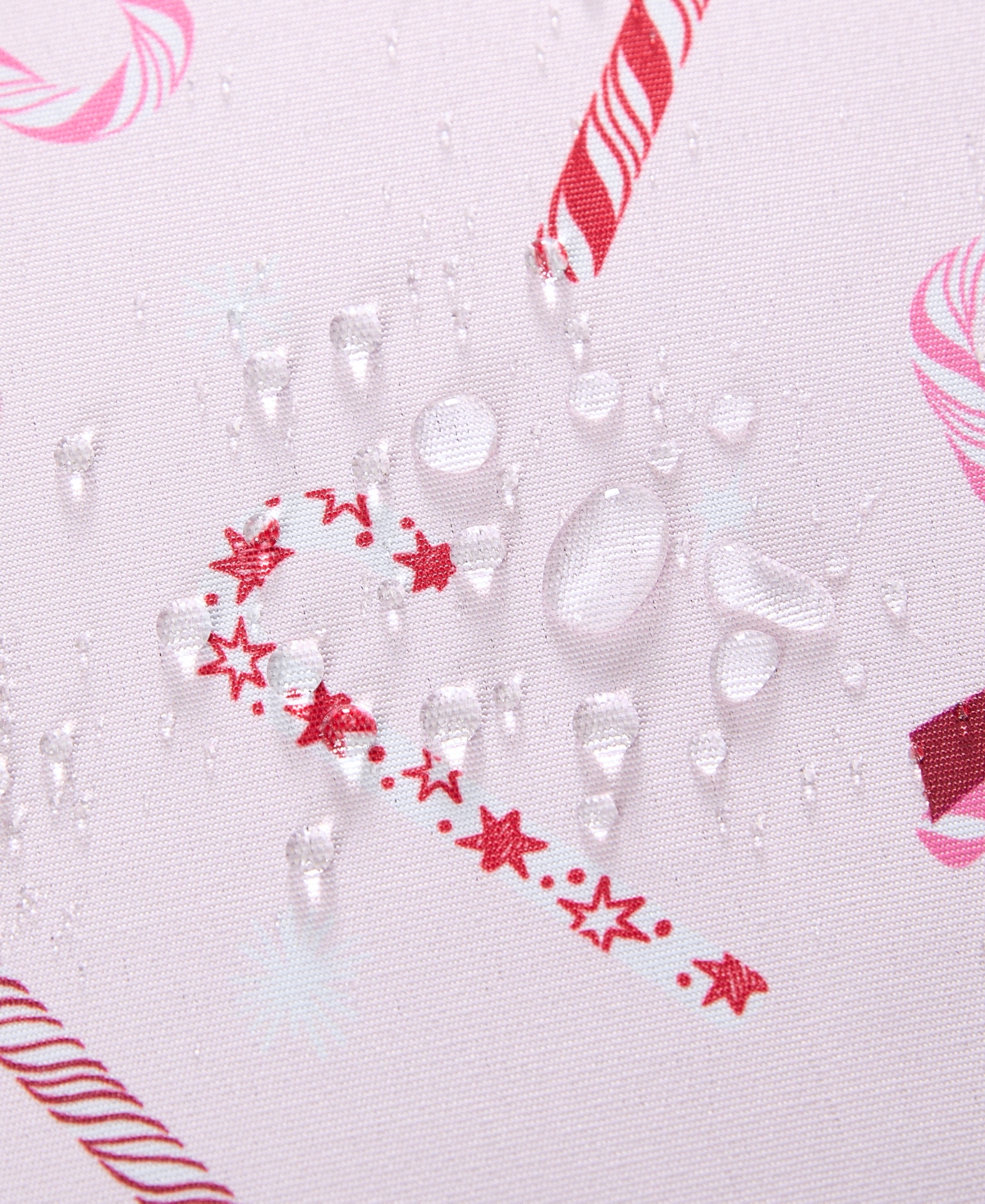 Laura Ashley Easy Care Holiday Tablecloth, 70" Round In Pink Peppermint