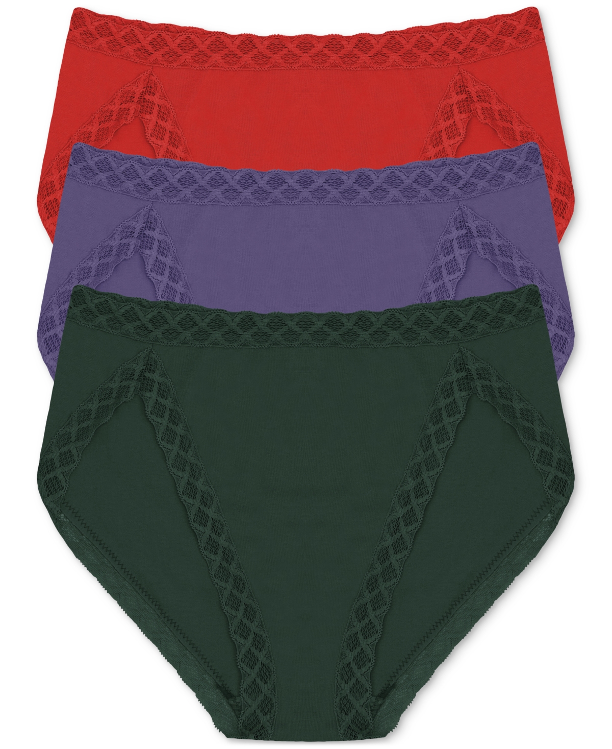 Natori Bliss 3-pack French Cut Briefs In Dark Forest,night Fall Samba