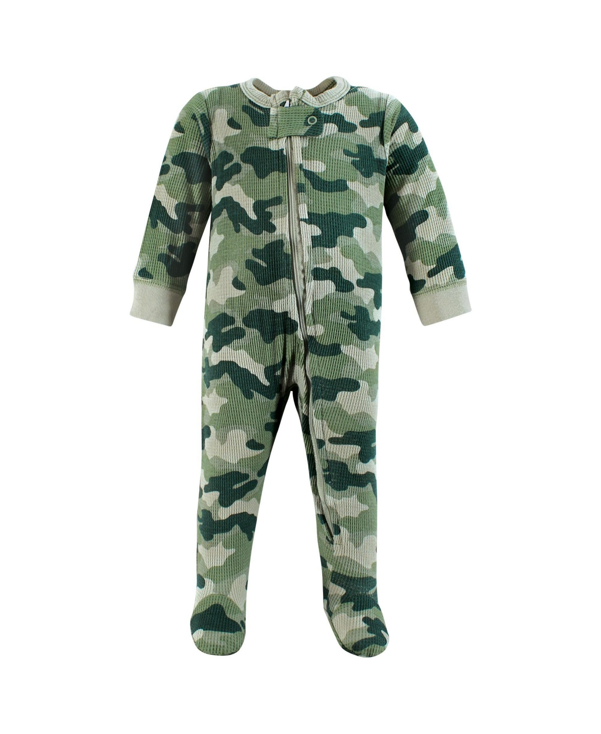 Hudson Baby Baby Boys Thermal Zipper Sleep and Play 2pk, Months - Sage dinosaur