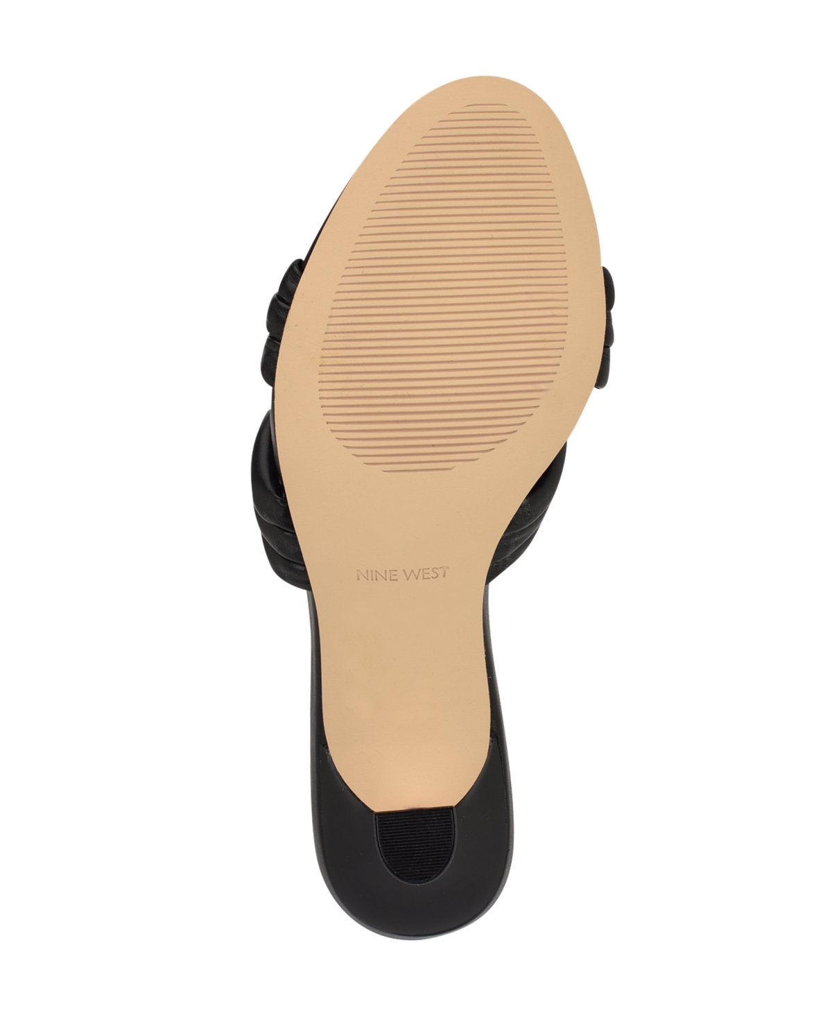 Nine West Women's Norene Slip On Tapered Heel Dress Sandals In Black