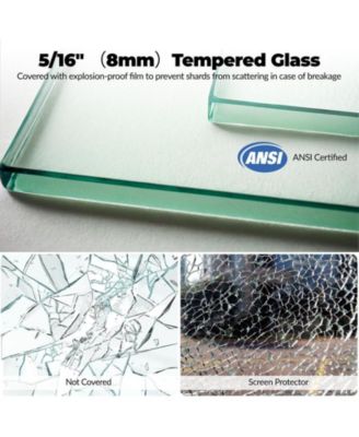 Shower Door, 56-60" W × 76" H Frameless Sliding Shower Door,Waterproof Glass Shower Door with Stainless Steel Handle and Seal Strip, 5/16" (8mm) Easy-Clean Tempered Glass, Brushed Nickel