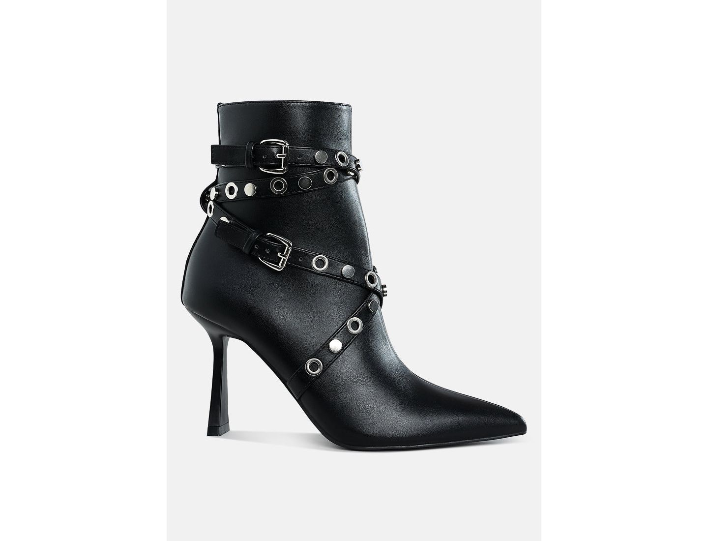 Женские ботинки London Rag Jaunts Eyelets and Studs Harness Ankle, цвет: Чёрный — фото 1