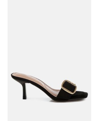 Acacia Buckle Strap Slip On Sandals
