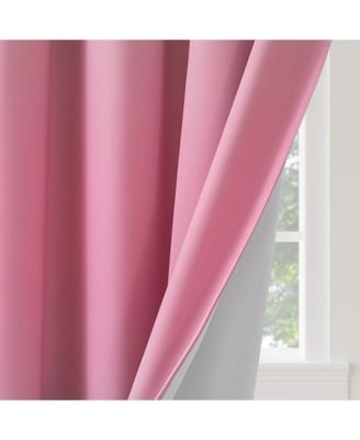 Blackout Grommet Taylor Ombre Curtains Pair, Rainbow, 52"×63"