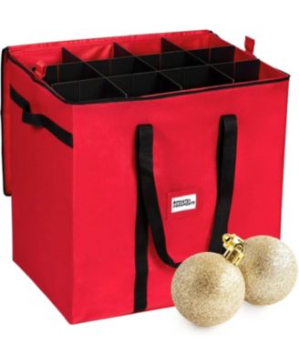 Christmas Storage Box with Adjustable Dividers and 4 trays - Stores Up to 48 - 6&amp;quot; Ornaments