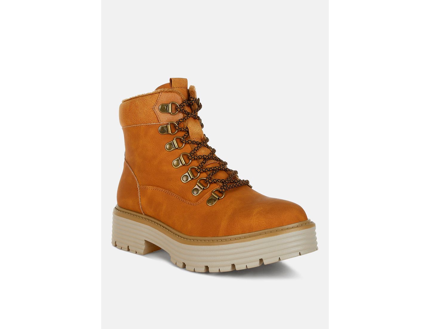 Женские ботинки London Rag Boskoff Lace-Up Chunky Warm Ankle, цвет: Бежевый / Хаки — фото 1