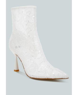 Womens Samia Sequin Lace Boots