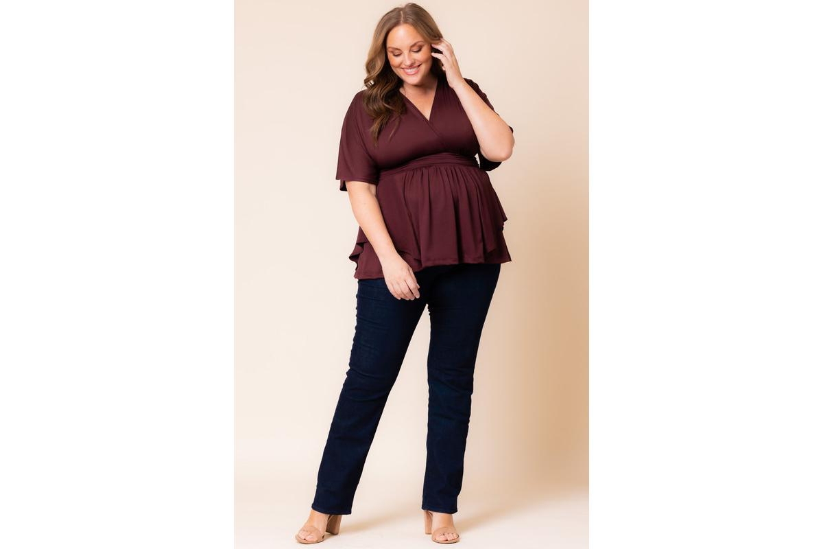 Kiyonna Plus Size Promenade Jersey Top