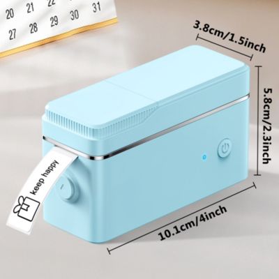POLONO P31S Label Maker: Portable Bluetooth Thermal Printer w/ Tape, Templates – For Home, Office, Storage & Stickers – Blue.