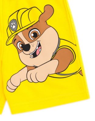 Toddler Boys Chase Skye Rubble Marshall Cosplay T-Shirt and Bike Shorts French Terry Outfit Set to