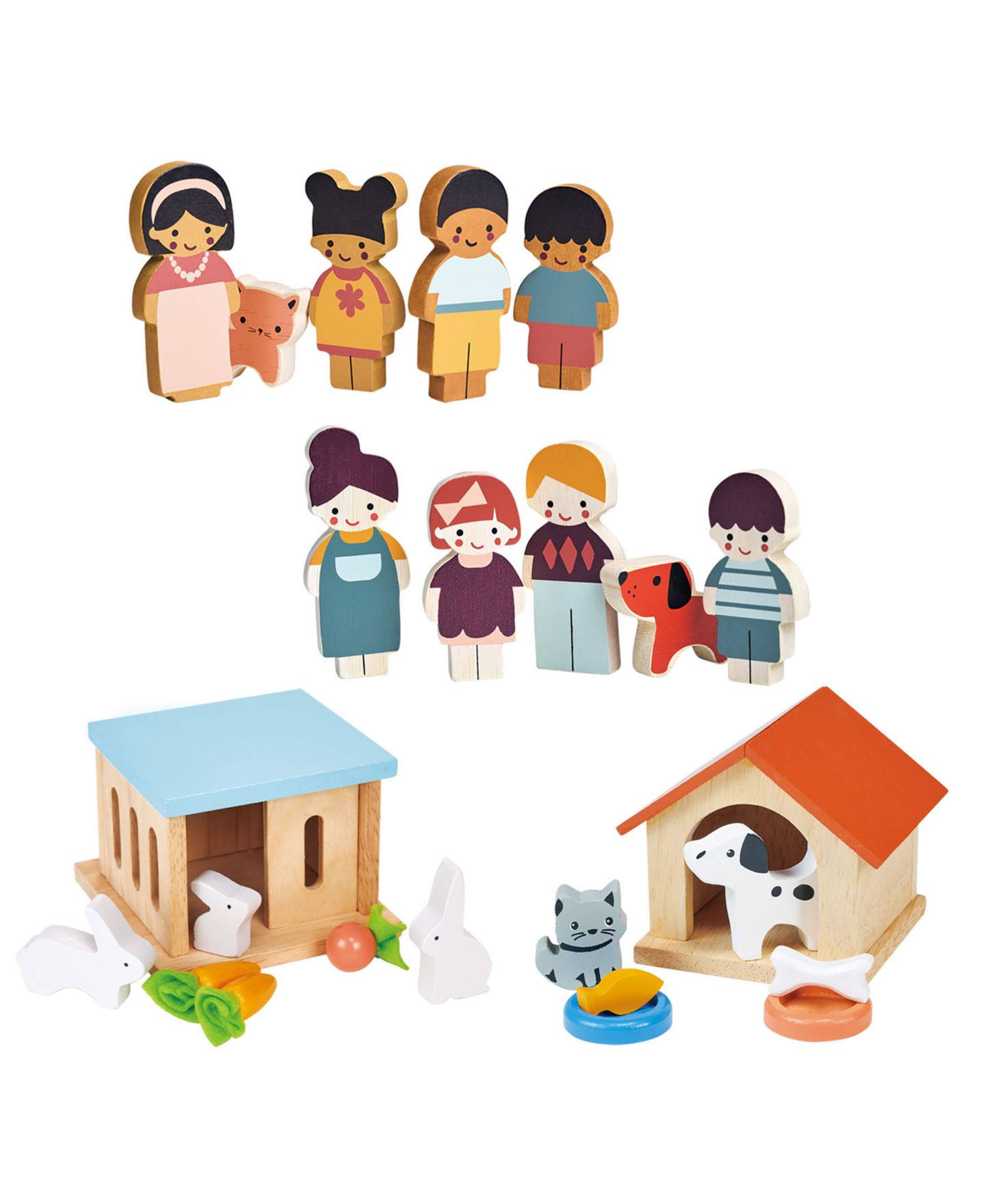 Детские куклы Mentari Toys Doll Family and Pets Bundle — фото 1