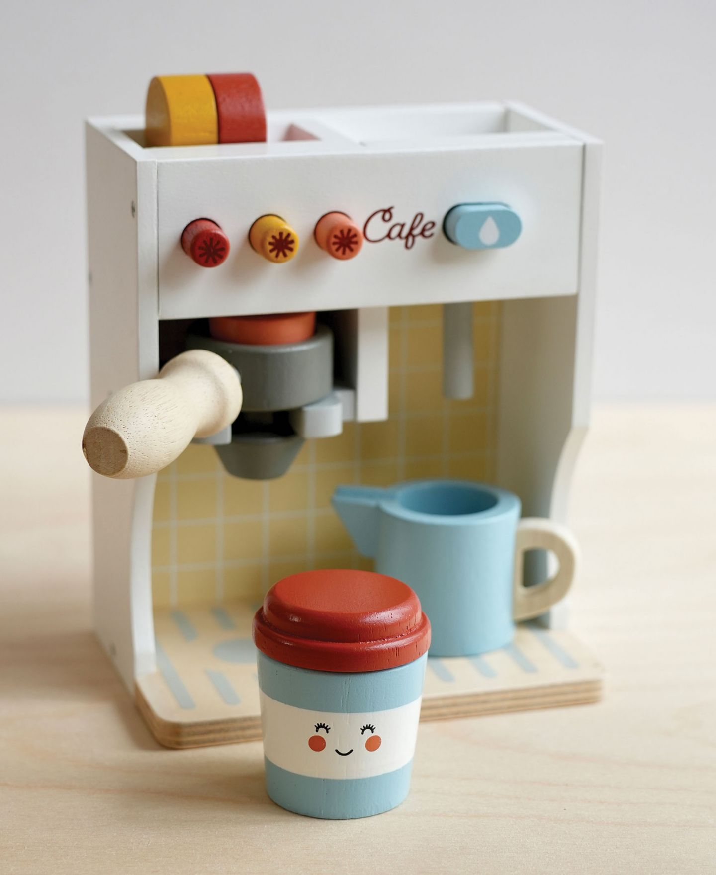 Детские игрушки Mentari Toys Barista Wooden 6-Piece Coffee Maker Set, Ages 3+ — фото 5