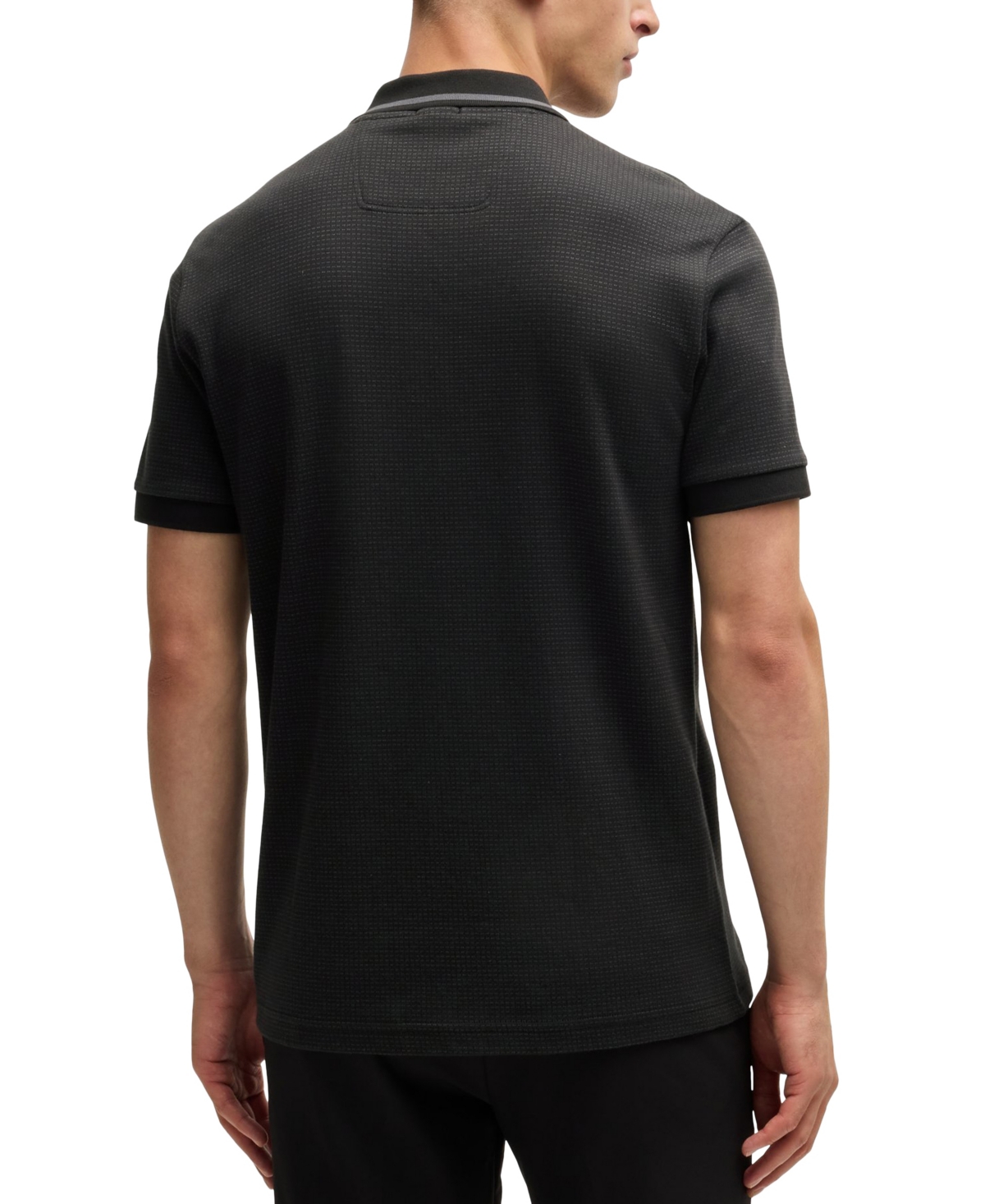 Hugo Boss Boss By  Men's Jacquard Regular-fit Paddy Polo In Black
