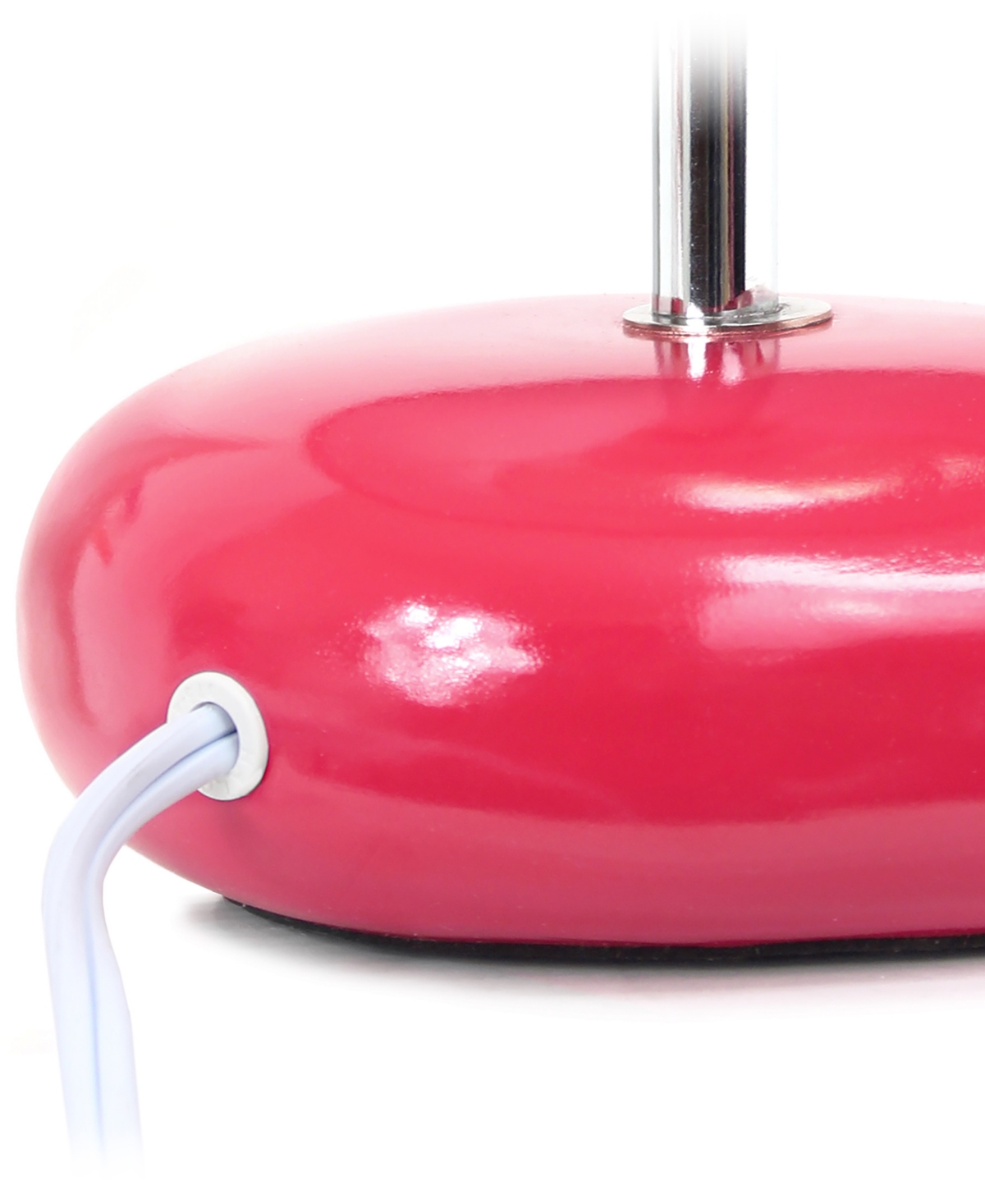 Creekwood Home 10.24" Traditional Mini Round Rock Table Lamp 2 Pack Set In Fuchsia,pink
