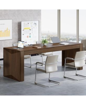 6.6 ft Conference Table, 78.7" Large Office Meeting Table for 6-8 People, Modern Seminar Meeting Table Desk for Meeting Room, Home Office