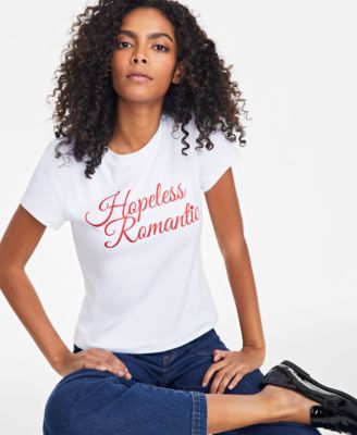 Women's Hopeless Romantic Graphic T-Shirt, Exclusively at Macy's