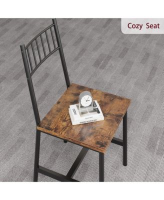 Dining Table Set for 4, Kitchen Table and 2 Chairs , 47.2" Rectangular Kitchen Table Set, Dining Room Table Set Brown