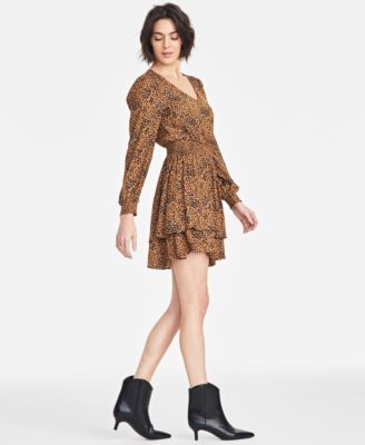 On 34th - Women's Printed Smocked-Waist Tiered Dress