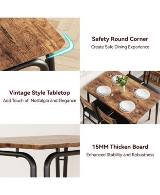 Dining Table for 4, Small Table and Chairs Set of 5, Dinette Set for 4,  5 Piece Kitchen & Dining Room Sets