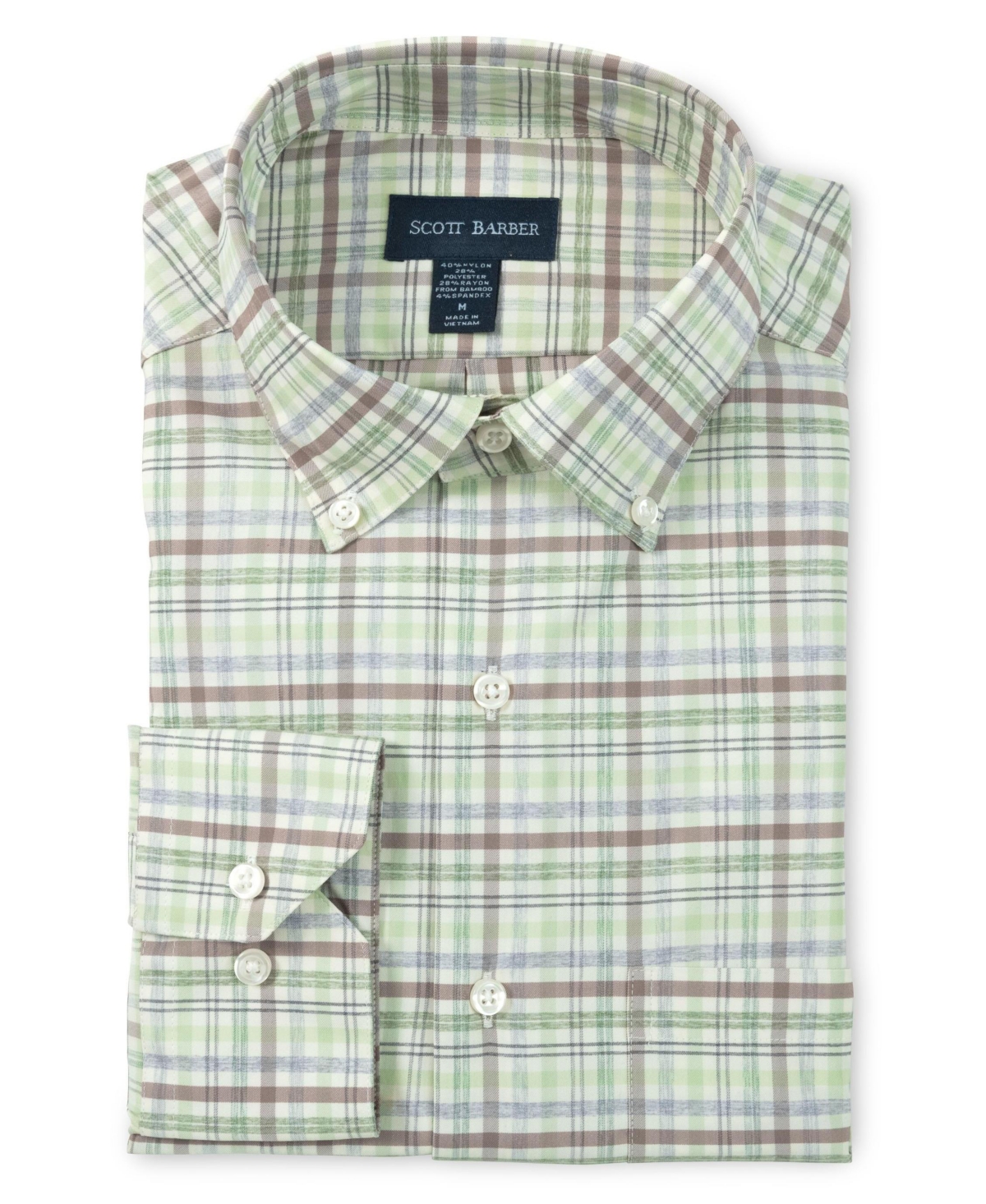 Scott Barber Men's Soft Performance Melange Plaid