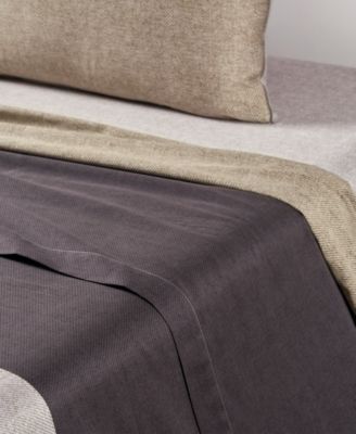 CLOSEOUT! by Hugo Boss Carlow 300 Thread Count Cotton Sateen Flat Sheet, Full/Queen