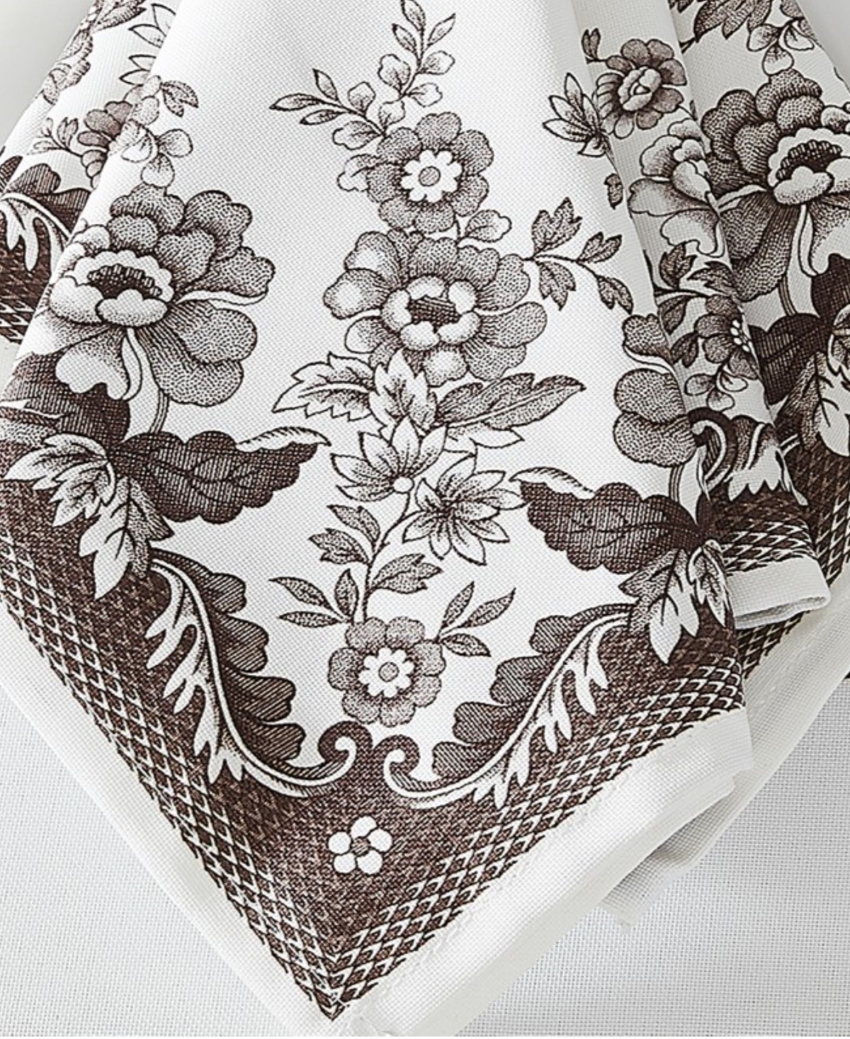 Spode Woodland Polyester Napkin Set, 19" X 19" In Ivory