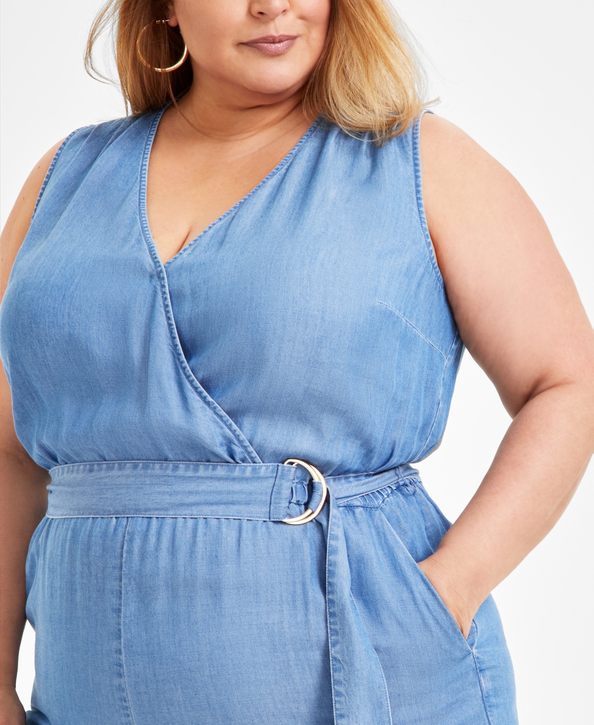 I.n.c. International Concepts Plus Size Utility Jumpsuit, Exclusively at Macy's