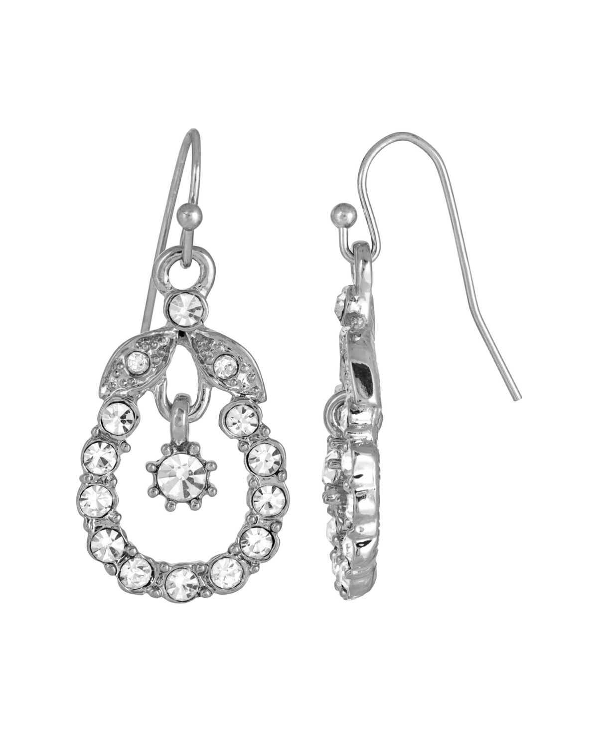 2028 CRYSTAL CAGED DROP EARRINGS 