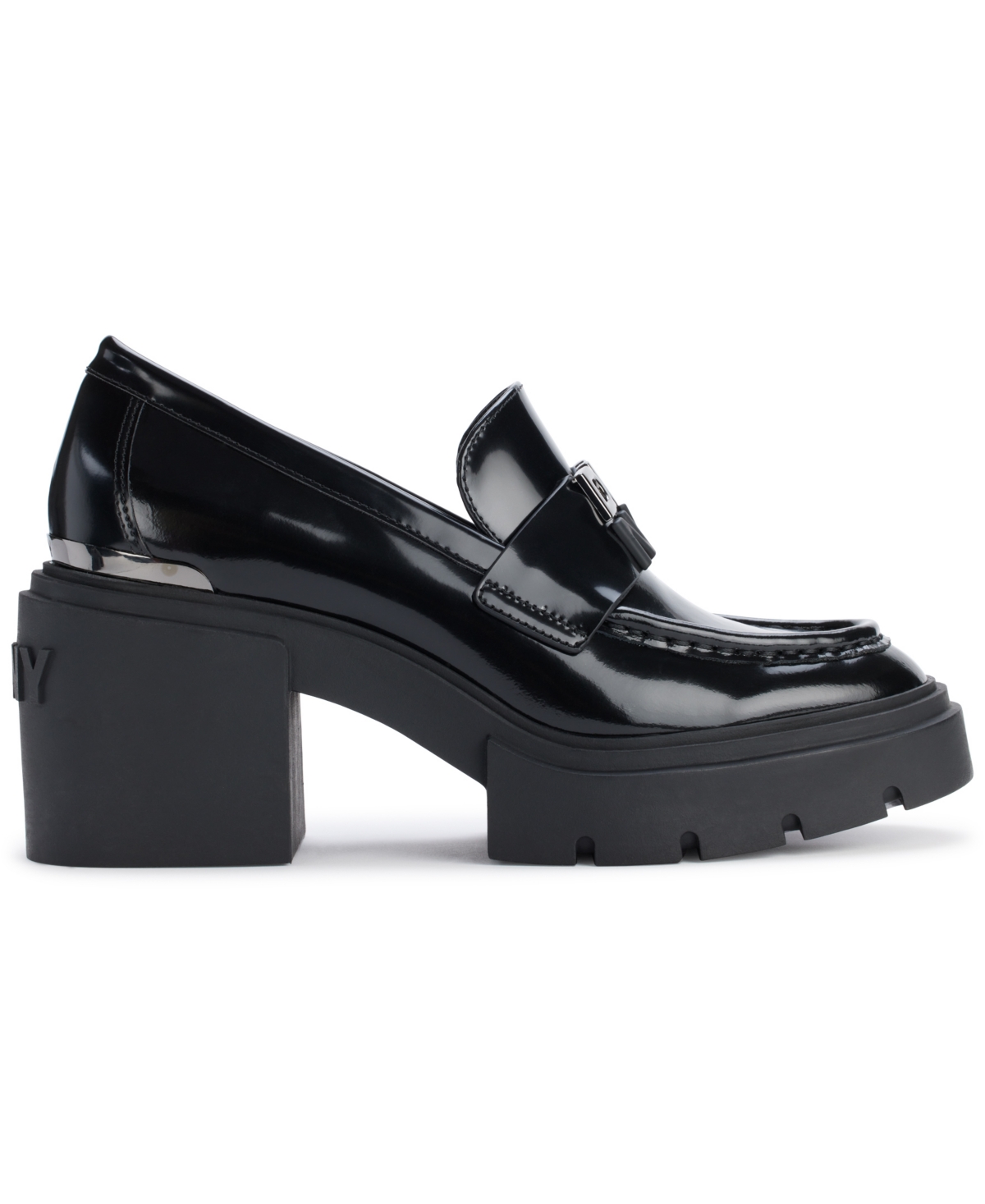 Dkny Texas Platform Bit Loafer In Black