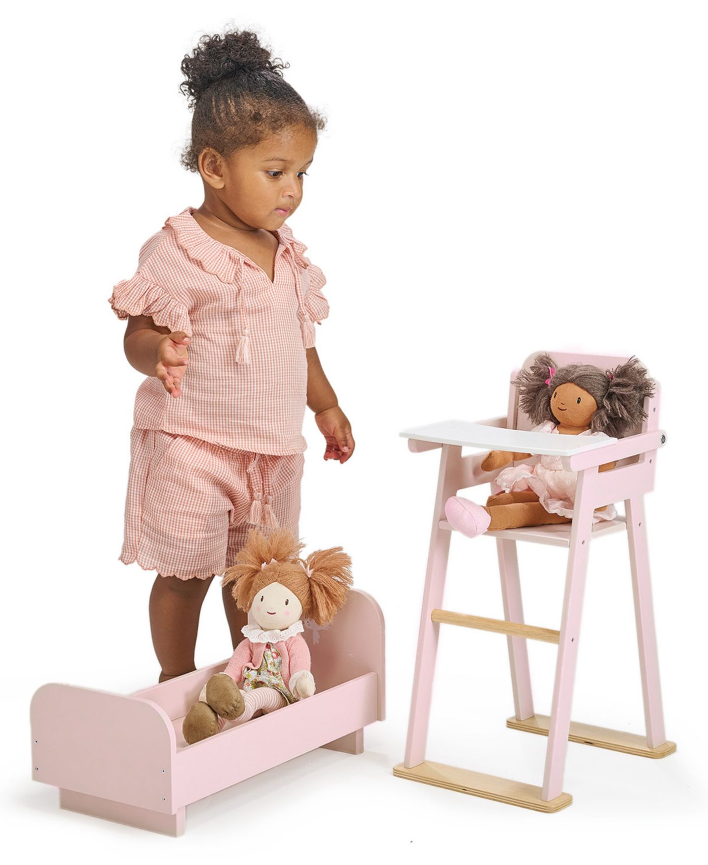 Деревянный стульчик для кормления кукол Mentari Toys, 3+ — фото 3