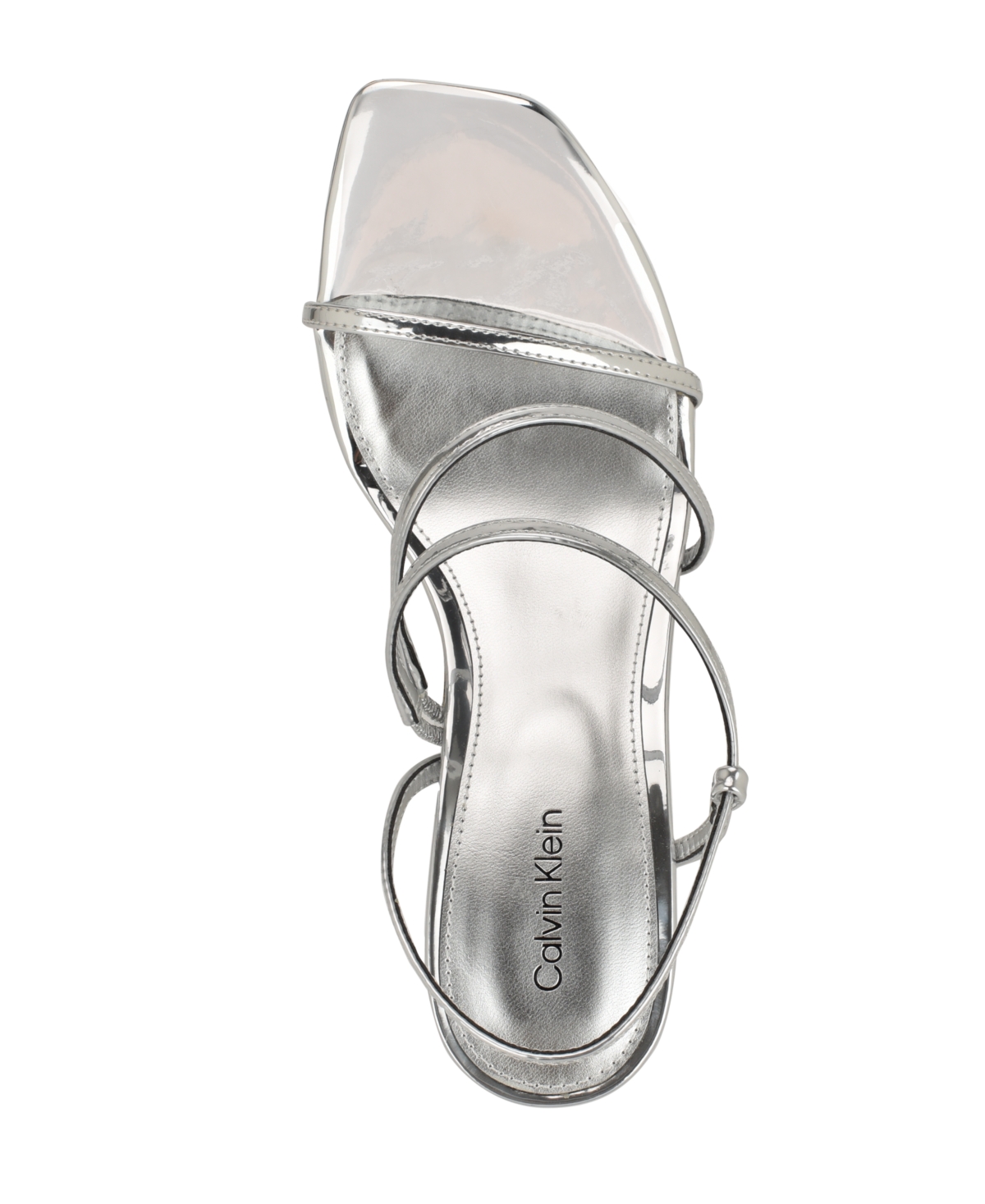 Calvin Klein Hadlee Sandal In Silver Mirror Metallic