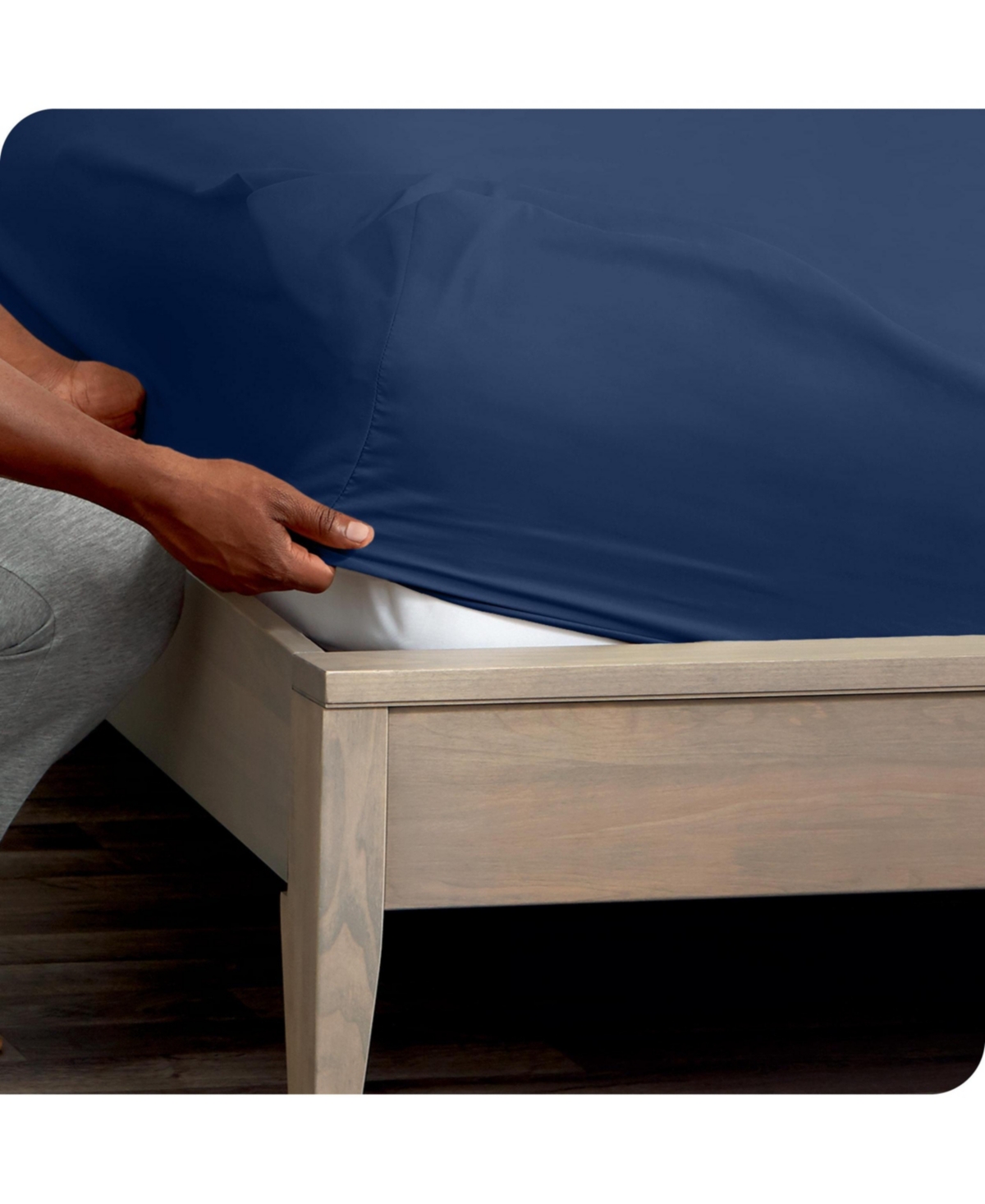 Bare Home Double Brushed Dual Pocket Fitted Sheet