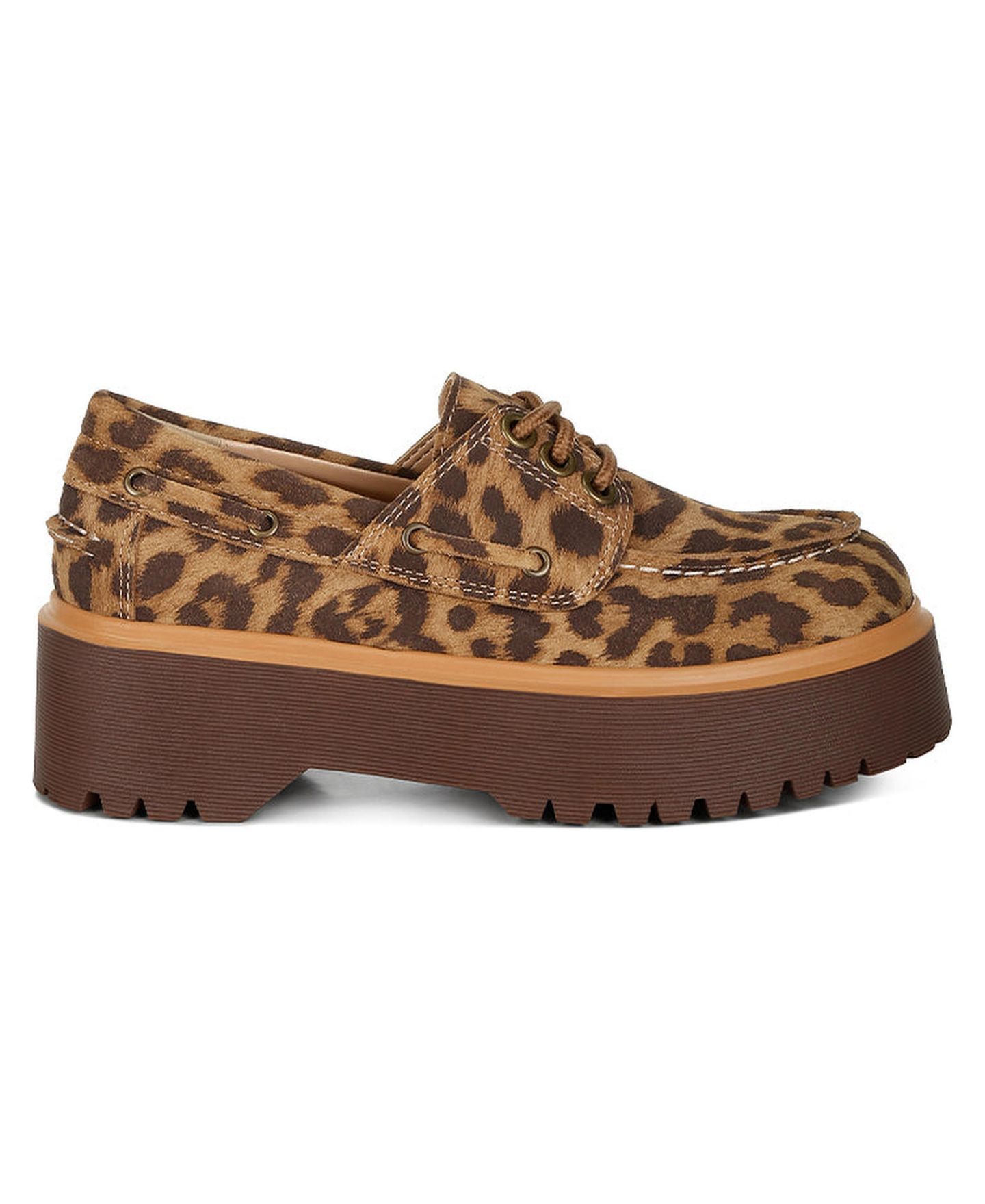 Женские туфли Rag & Co Onglur Leopard Print Suede Oxford, цвет: Коричневый — фото 1