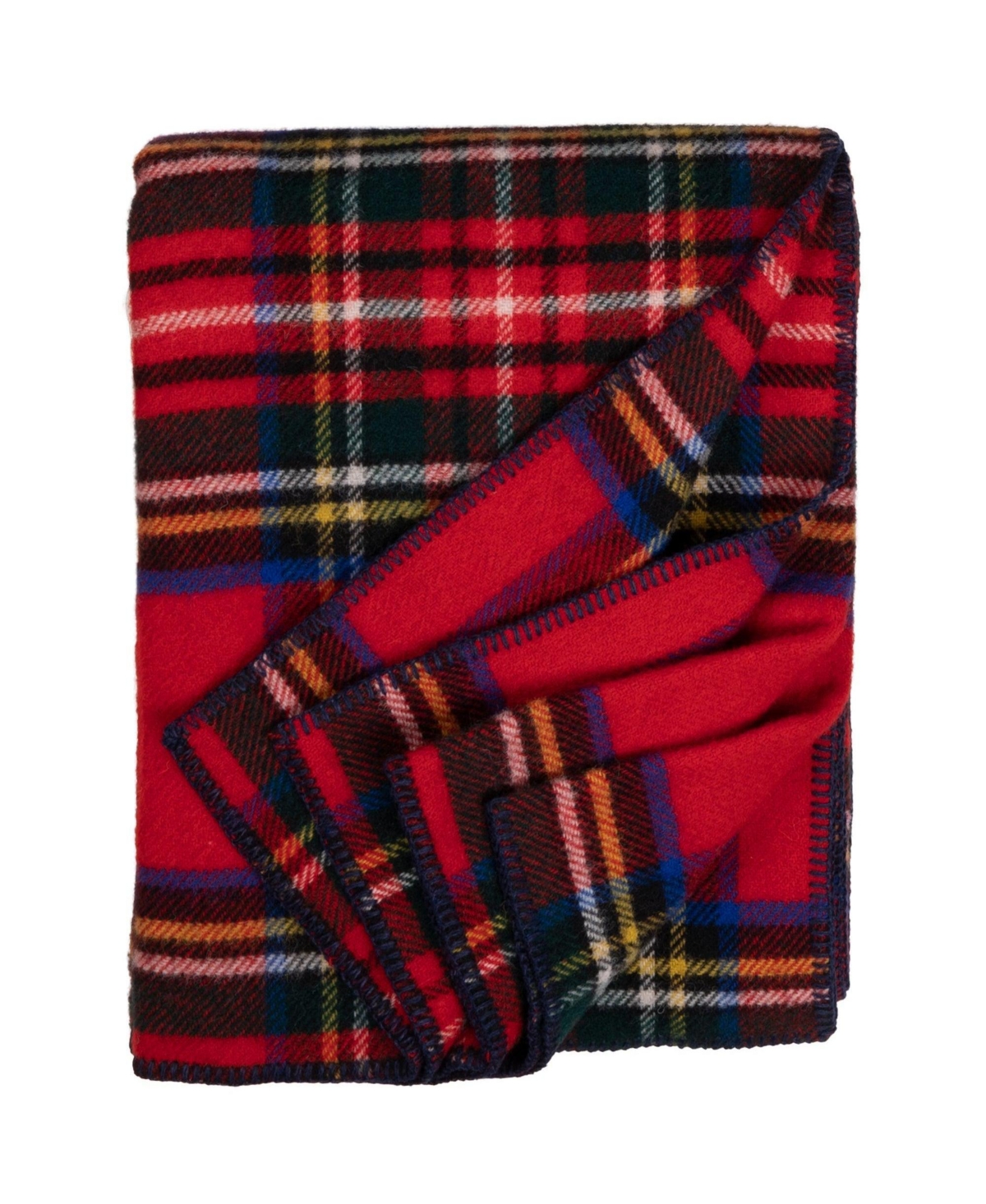 Prince Of Scots Highland Tweeds Big Throw, 59" X 80" In Black Red