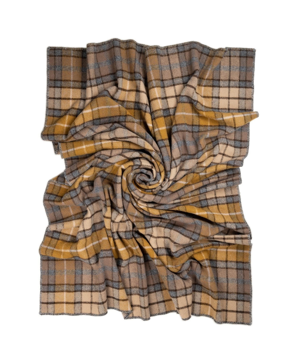 Prince Of Scots Highland Tweeds Big Throw, 59" X 80" In Brown