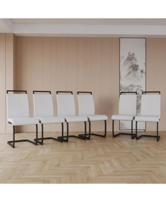 Streamdale Modern Faux Leather Upholstered Dining Chairs (Set of 4)