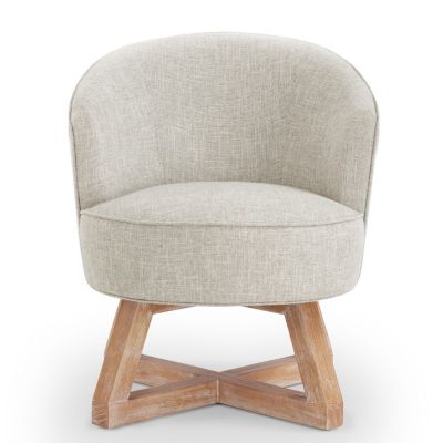 Classic Swivel Chair with Linen Fabric