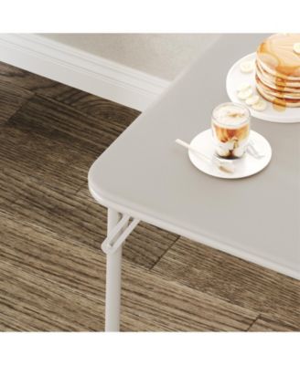Folding Table, 33.6 Inch Folding Card Table, Portable Square Folding Table with Pu Soft Cushion
