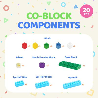 Kproduct4u Curious BPA-free Non-Toxic, Jelly Like Block Building Set for , 20 pieces