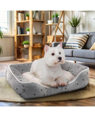 Microsuede Pet Bed, Dog Beds for Small Dogs and Cats, Calming Cuddler Bed for Pets with Sides and Plush Center