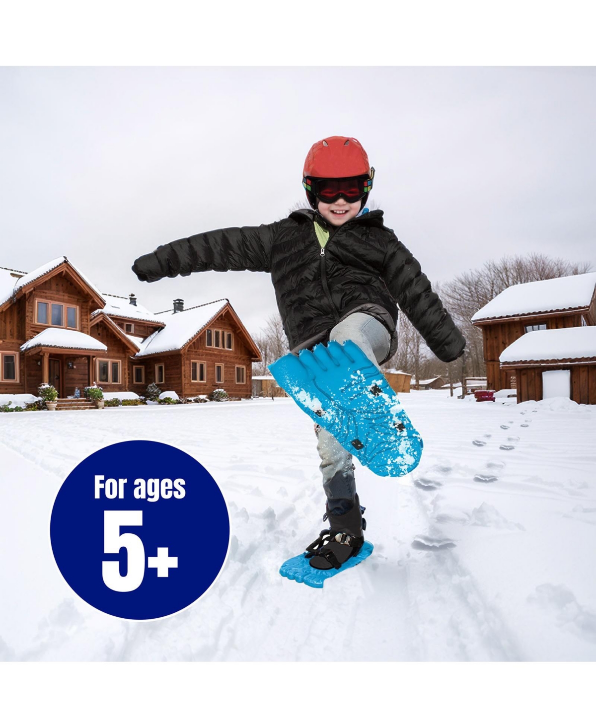 Wham-o Giant Yeti Shaped Snow Shoes, Adjustable Animal Foot Print Winter Snow Paw Yeti Footprints -- Blue